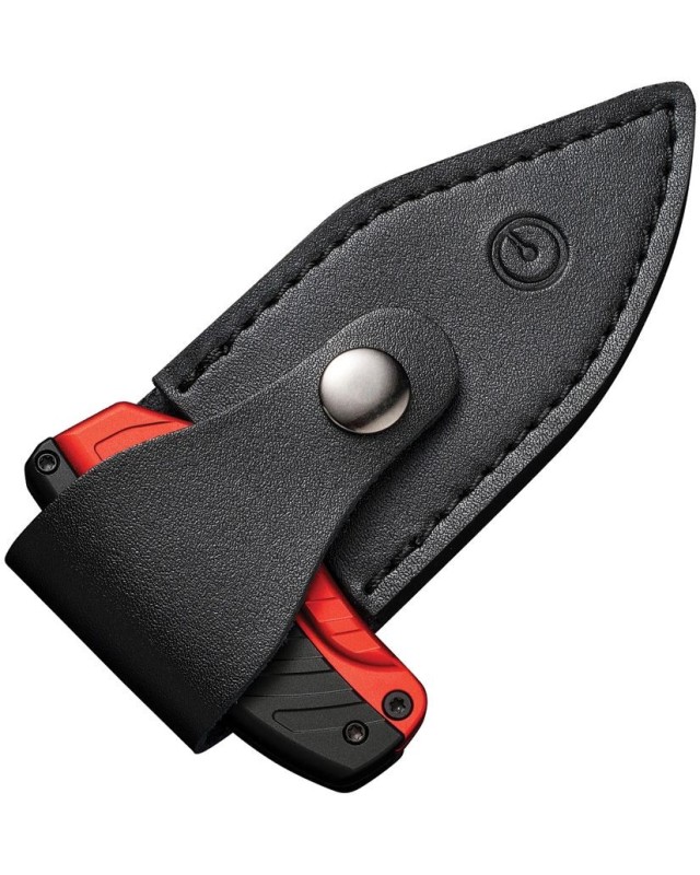 Typhoeus Push Dagger Adjustable Fixed Blade Red Aluminium Damascus - Swiss Legal Typhoeus Push Dagger Adjustable Fixed Blade Red Aluminium Damascus - Swiss Legal