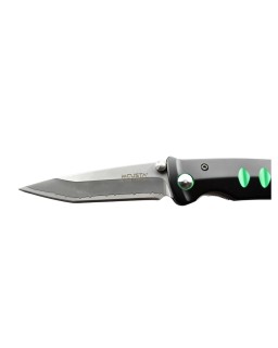 MC44C - Katana folding knife SAN MAI VG10 steel black green anodized aluminium