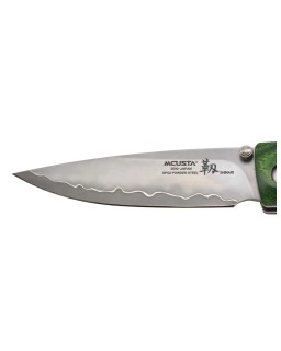 MC203G - SAN MAI SPG2 Powder Steel Green Pakka Wood handle Bamboo style