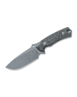 Oxylos Fixed Blade Becut Steel black micarta black leather sheath