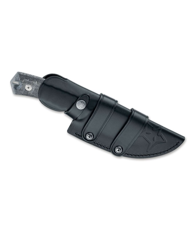 Oxylos Fixed Blade Becut Steel black micarta black leather sheath Oxylos Fixed Blade Becut Steel black micarta black leather sheath