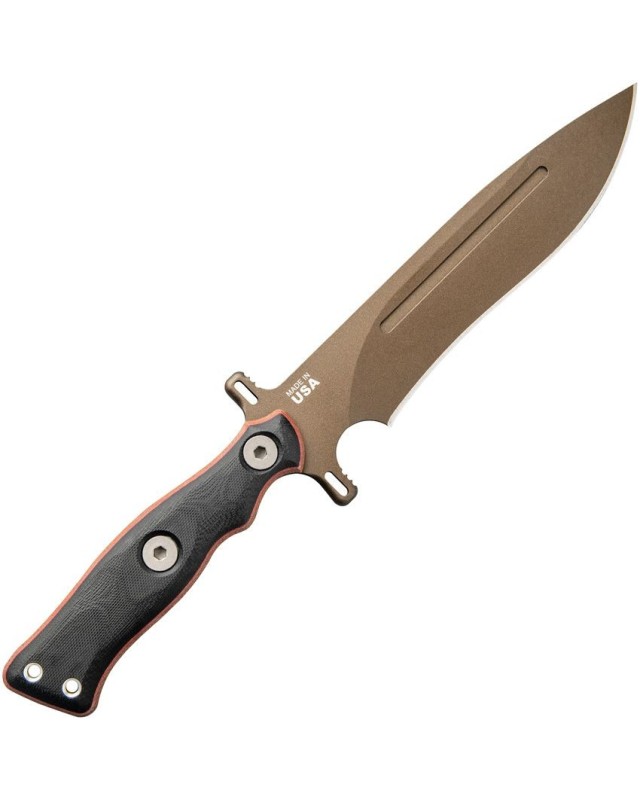 Operator 7 Midnight Bronze Edition fixed blade 1075HC micarta handle kydex sheath Operator 7 Midnight Bronze Edition fixed blade 1075HC micarta handle kydex sheath