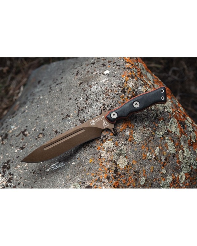 Operator 7 Midnight Bronze Edition fixed blade 1075HC micarta handle kydex sheath Operator 7 Midnight Bronze Edition fixed blade 1075HC micarta handle kydex sheath