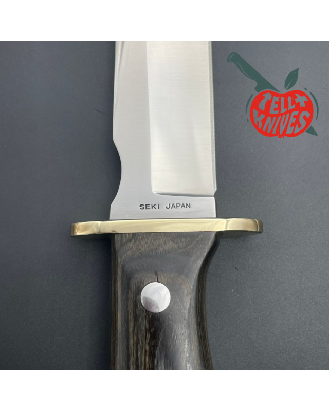 VINTAGE AMK Special Warfare I hidden tang AUS-6A steel titanwood handle brown leather sheath VINTAGE AMK Special Warfare I hidden tang AUS-6A steel titanwood handle brown leather sheath