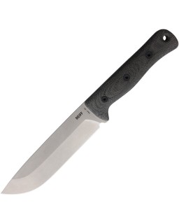 F6 Leuku Survival Knife MagnaCut Steel Black Canva Micarta