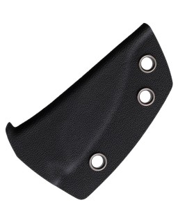 Bison skeleton neck knife fixed blade 14C28N steel blackwash finish black kydex sheath