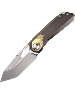 Peregrine Falcon Button Linerlock M390 steel Titanium handle