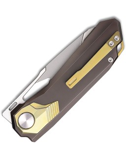 Peregrine Falcon Button Linerlock M390 steel Titanium handle