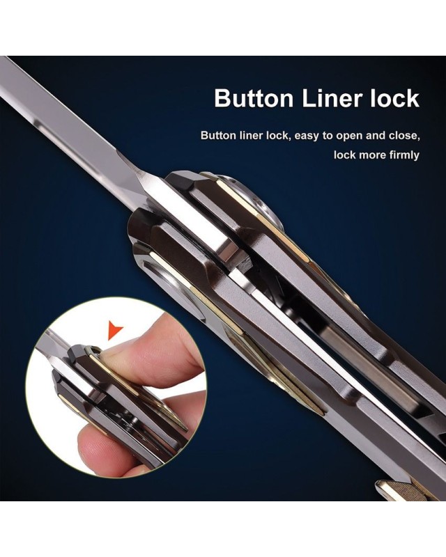 Peregrine Falcon Button Linerlock M390 steel Titanium handle Peregrine Falcon Button Linerlock M390 steel Titanium handle