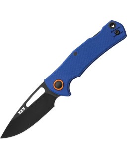 LOV VOX Design N690Co steel black blade blue FRN handle
