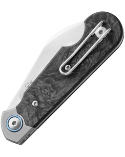 Jaques Wharncliffe blade MagnaCut steel Titanium CF Dark Matter Black VOX Design slip joint