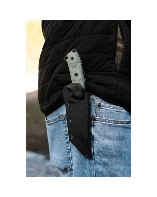 Steel Eagle Hunter Point 1095HC black micarta black kydex Steel Eagle Hunter Point 1095HC black micarta black kydex
