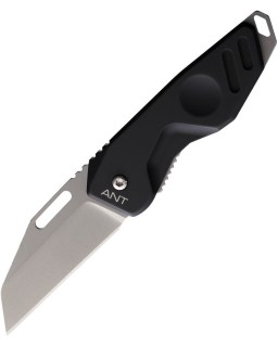 ANT Framelock M390 steel stonewash finish black aluminium handle