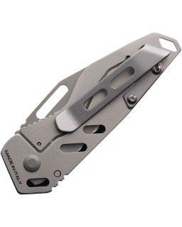 ANT Framelock M390 steel stonewash finish black aluminium handle