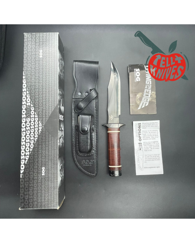 SOG - S1 Bowie II - 2005 Special Edition - AUS-8A steel black leather sheath with original box