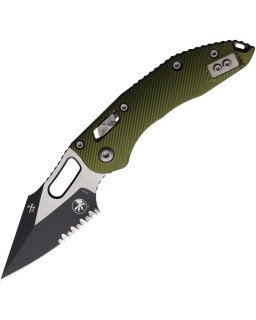 Stitch S/E Ram Lok M390MK steel Two Tone Finish Partially Serrated Green aluminium handle