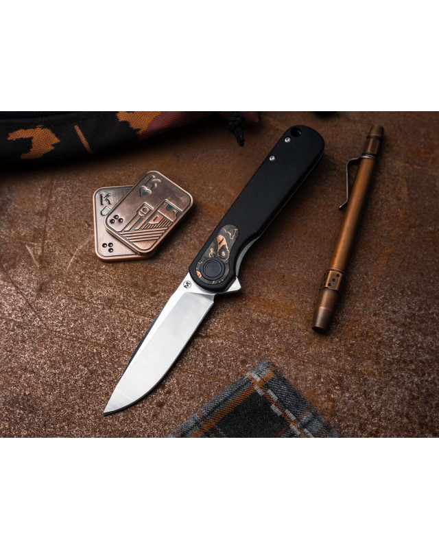 Magnum Braddock 440B steel Black G10 Flipper CF Copper inlay Magnum Braddock 440B steel Black G10 Flipper CF Copper inlay