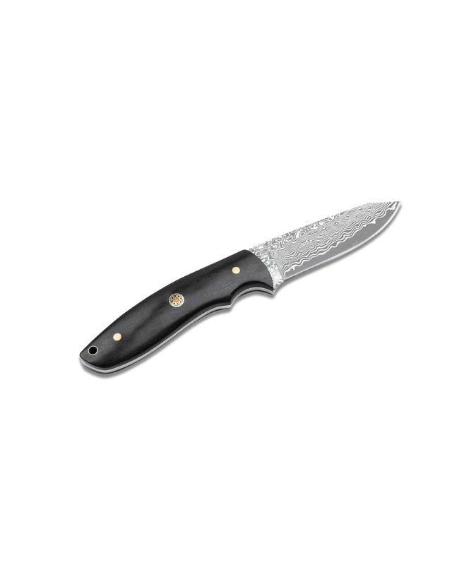 Vernery Damast steel Ebony wood handle black leather sheath Vernery Damast steel Ebony wood handle black leather sheath