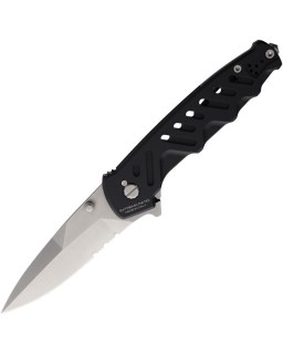 Caimano Nero N.A. N690 steel satin blade black aluminium handle
