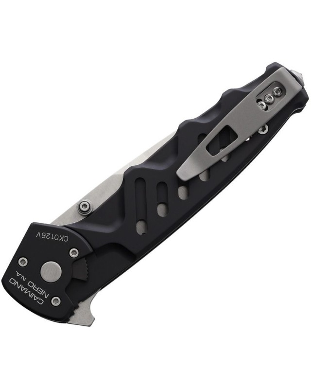 Caimano Nero N.A. N690 steel satin blade black aluminium handle Caimano Nero N.A. N690 steel satin blade black aluminium handle