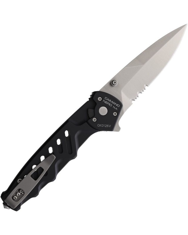 Caimano Nero N.A. N690 steel satin blade black aluminium handle Caimano Nero N.A. N690 steel satin blade black aluminium handle