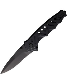 Caimano Nero N.A. N690 steel black blade black aluminium handle