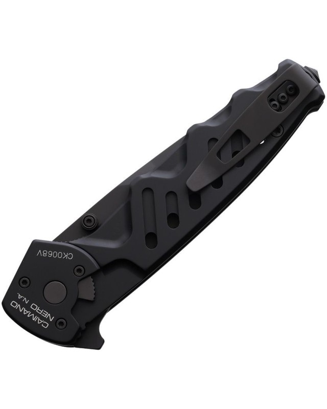 Caimano Nero N.A. N690 steel black blade black aluminium handle Caimano Nero N.A. N690 steel black blade black aluminium handle