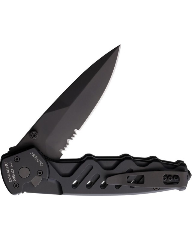 Caimano Nero N.A. N690 steel black blade black aluminium handle Caimano Nero N.A. N690 steel black blade black aluminium handle