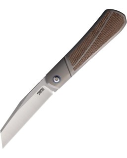 XL Raptor 390 steel Framelock Titanium handle Micarta inlay Front Flip