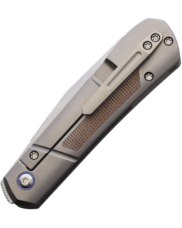 XL Raptor 390 steel Framelock Titanium handle Micarta inlay Front Flip XL Raptor 390 steel Framelock Titanium handle Micarta inlay Front Flip