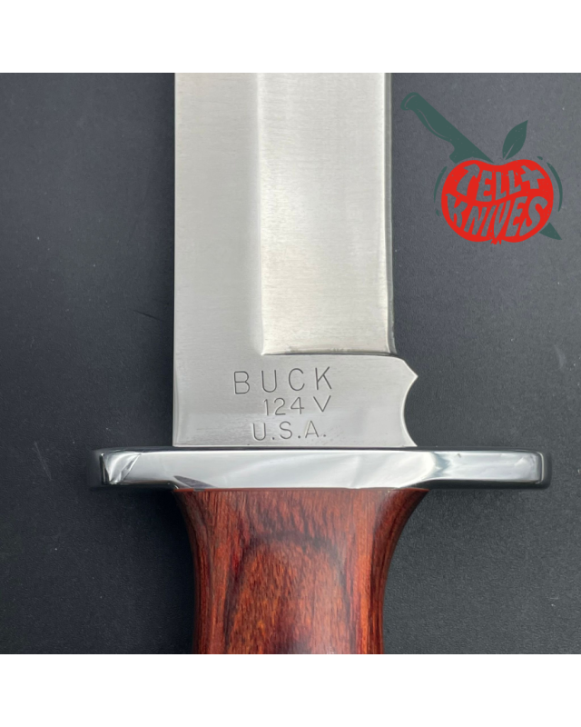 BUCK 124 Frontiersman 1989 - 420HC steel rosewood handle black leather BUCK 124 Frontiersman 1989 - 420HC steel rosewood handle black leather