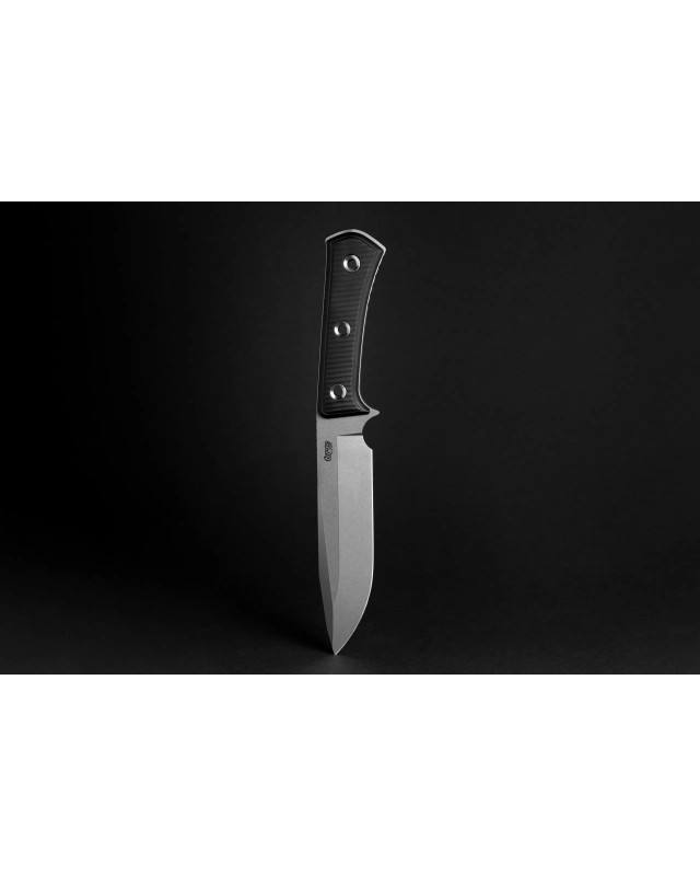 Apocalypse ELMAX steel Stonewash Finish Black Micarta handle