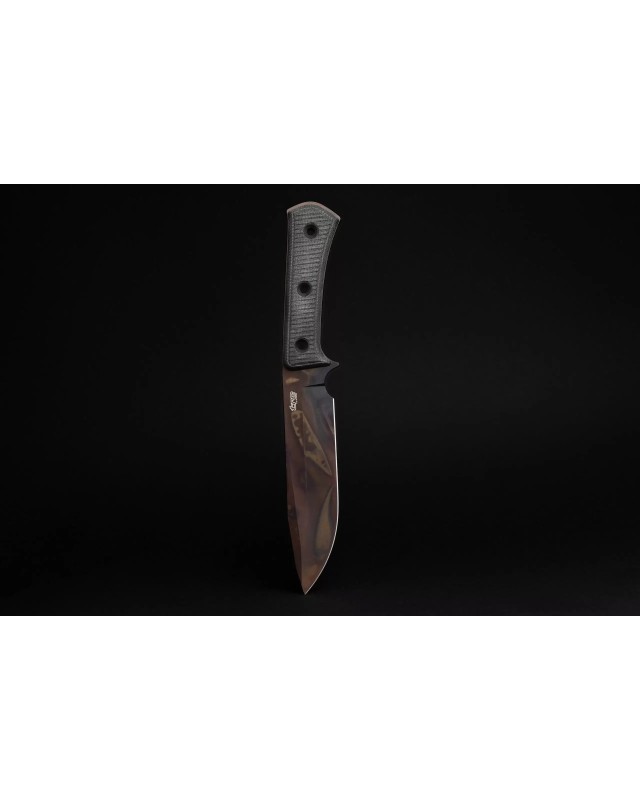 Apocalypse ELMAX steel Apocalyptic Finish Black Micarta handle
