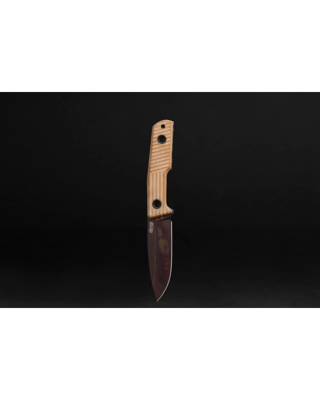 Urban Tactical ELMAX steel Apocalyptic Finish natural Micarta handle b