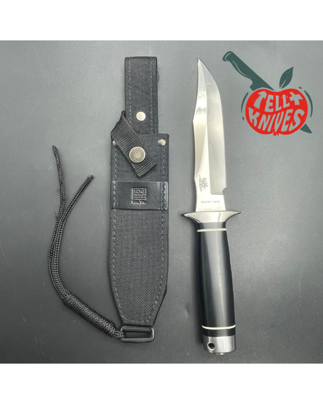 SOG S2 Trident NAVY SEALS AUS-8 steel black micarta handle SEKI Japan