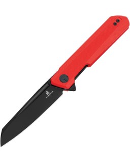 Bestechman Dundee Sheepfoot D2 steel Black PVD red G10