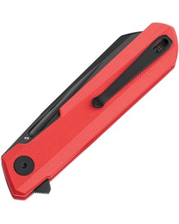 Bestechman Dundee Sheepfoot D2 steel Black PVD red G10