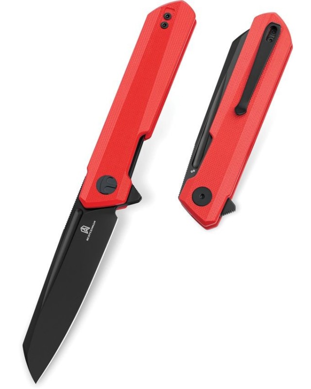 Bestechman Dundee Sheepfoot D2 steel Black PVD red G10 Bestechman Dundee Sheepfoot D2 steel Black PVD red G10