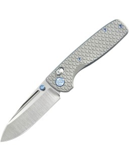 Bluff Crossbar Lock S35VN steel Gray Titanium handle