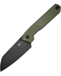 Hid OD Green G10 Handle 14C28N Stainless Steel Blackwash Finish