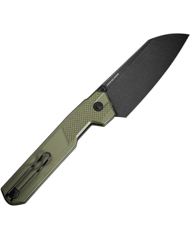Hid OD Green G10 Handle 14C28N Stainless Steel Blackwash Finish Hid OD Green G10 Handle 14C28N Stainless Steel Blackwash Finish