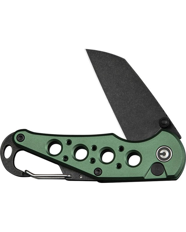 Pragma Button Lock Knife Green Aluminum Handle Blackwash Finished Nitro-V steel Pragma Button Lock Knife Green Aluminum Handle Blackwash Finished Nitro-V steel