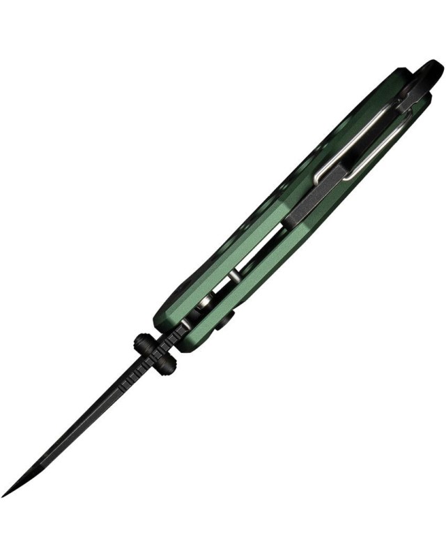 Pragma Button Lock Knife Green Aluminum Handle Blackwash Finished Nitro-V steel Pragma Button Lock Knife Green Aluminum Handle Blackwash Finished Nitro-V steel