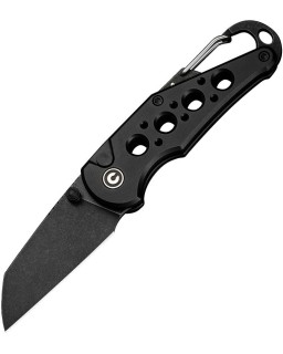 Pragma Button Lock Knife Black Aluminum Handle Blackwash Finished Nitro-V steel