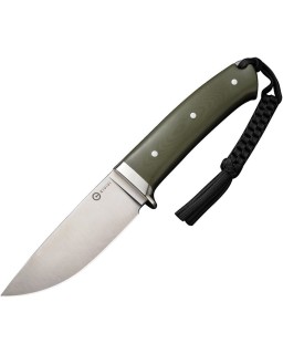 Cloud Peak Fixed Blade Nitro-V Steel Polished Green G10 handle