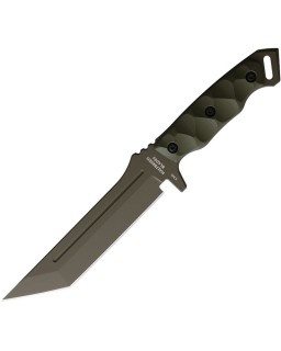 Medium Infantry Knife Bohler  K340 Steel OD Green Teflon coated OD Green G10 handle