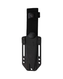 Nessmuk fixed blade 1095HC steel black powder coated black ultramid handle black sheath