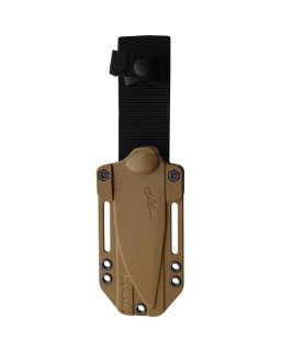 Nessmuk fixed blade 1095HC steel tan powder coated tan ultramid handle tan sheath