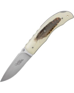Quality folder knife N690 steel Woodcock feather lockback