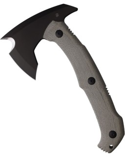 Addiction Combat Axe M390 steel Black PVD coating Micarta handle Kydex sheath